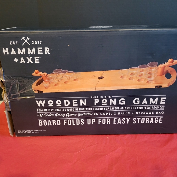 Hammer + Axe Wooden Pong Game - Picture 1 of 8